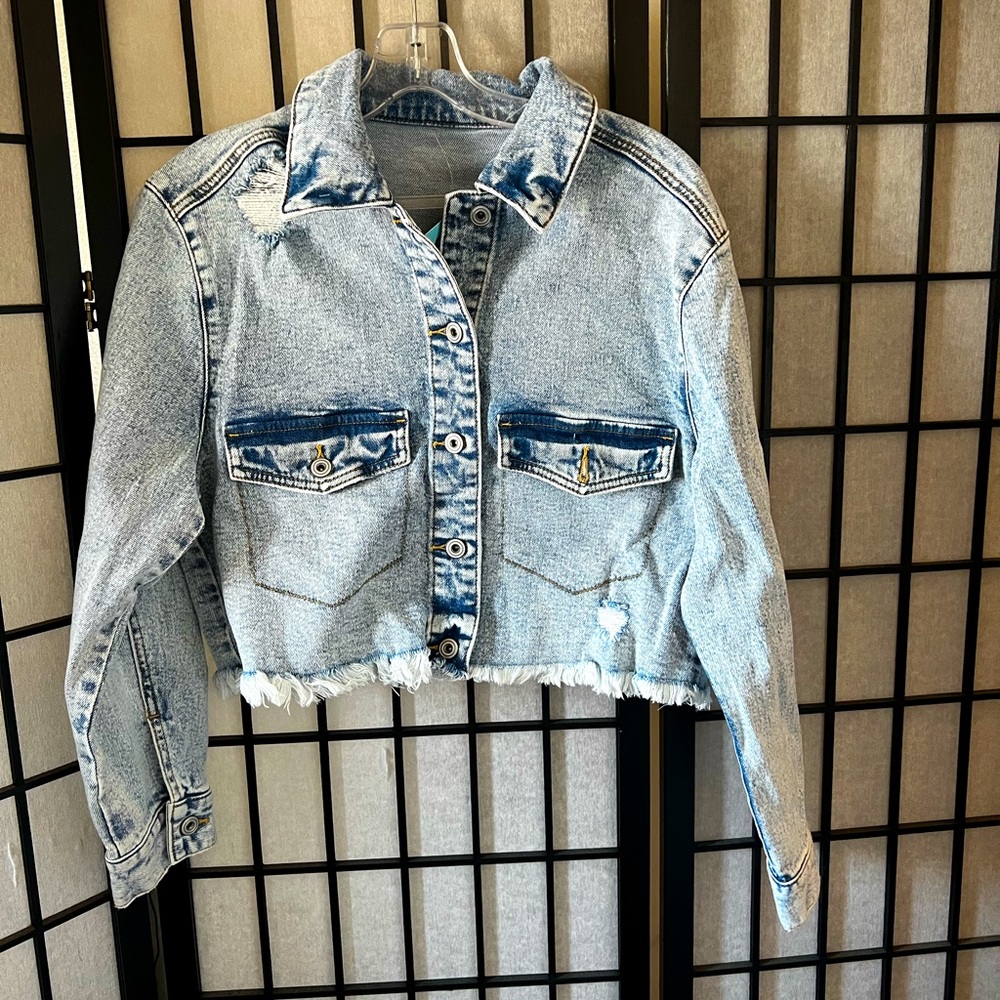 New jean crop jacket